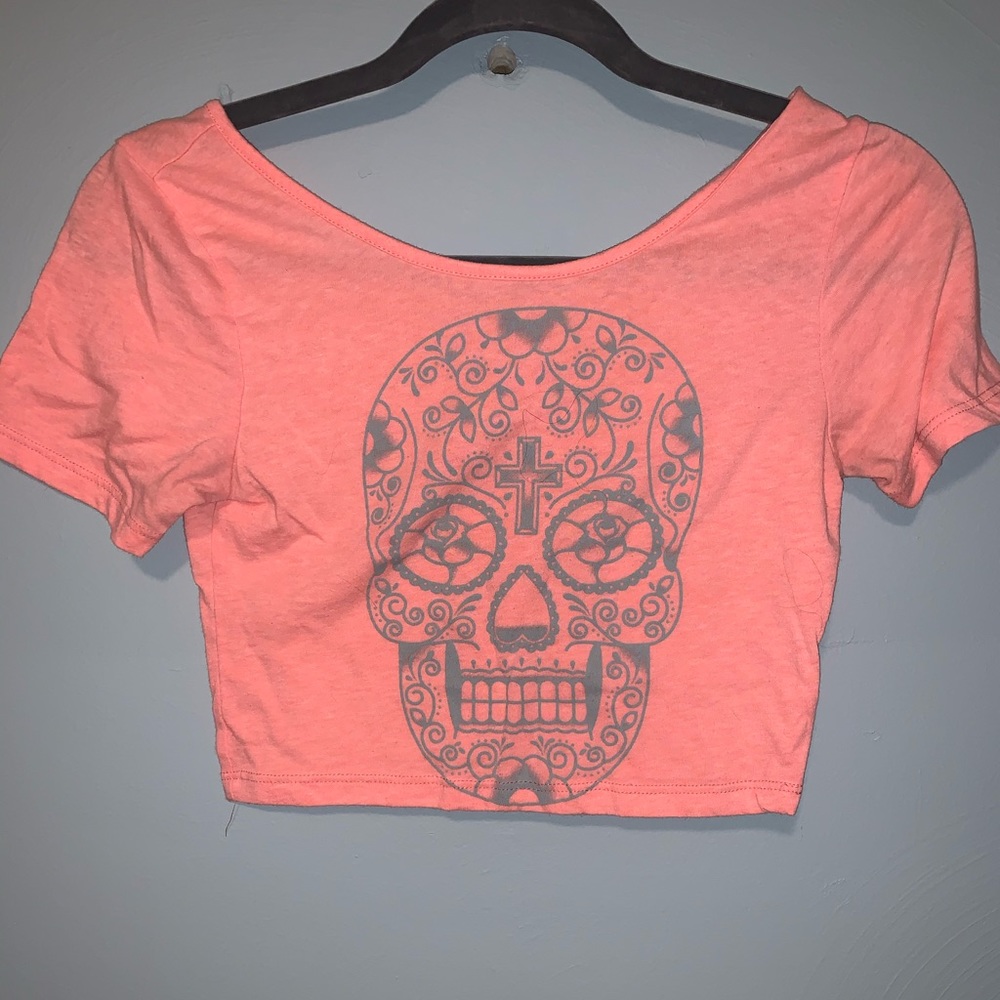 Kirra sugar skull crop top